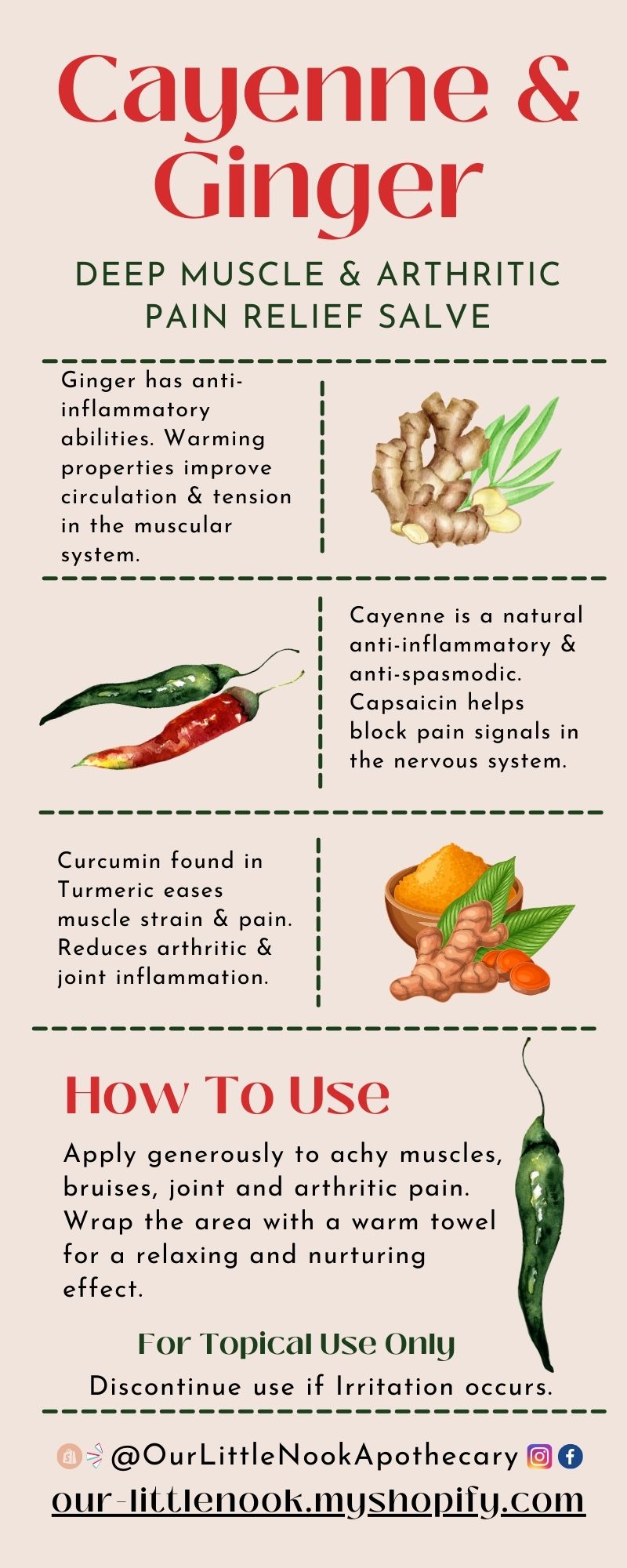Cayenne Ginger Warming Salve with Arnica – Herbal Body Balm