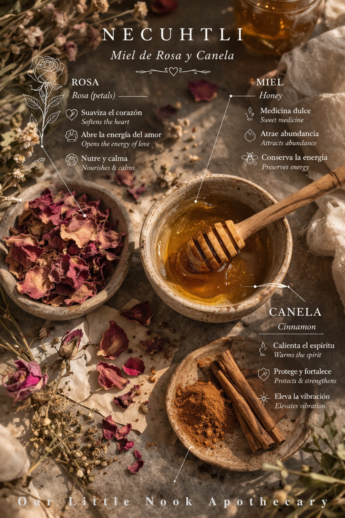 Necuhtli • Rose & Cinnamon Whipped Honey