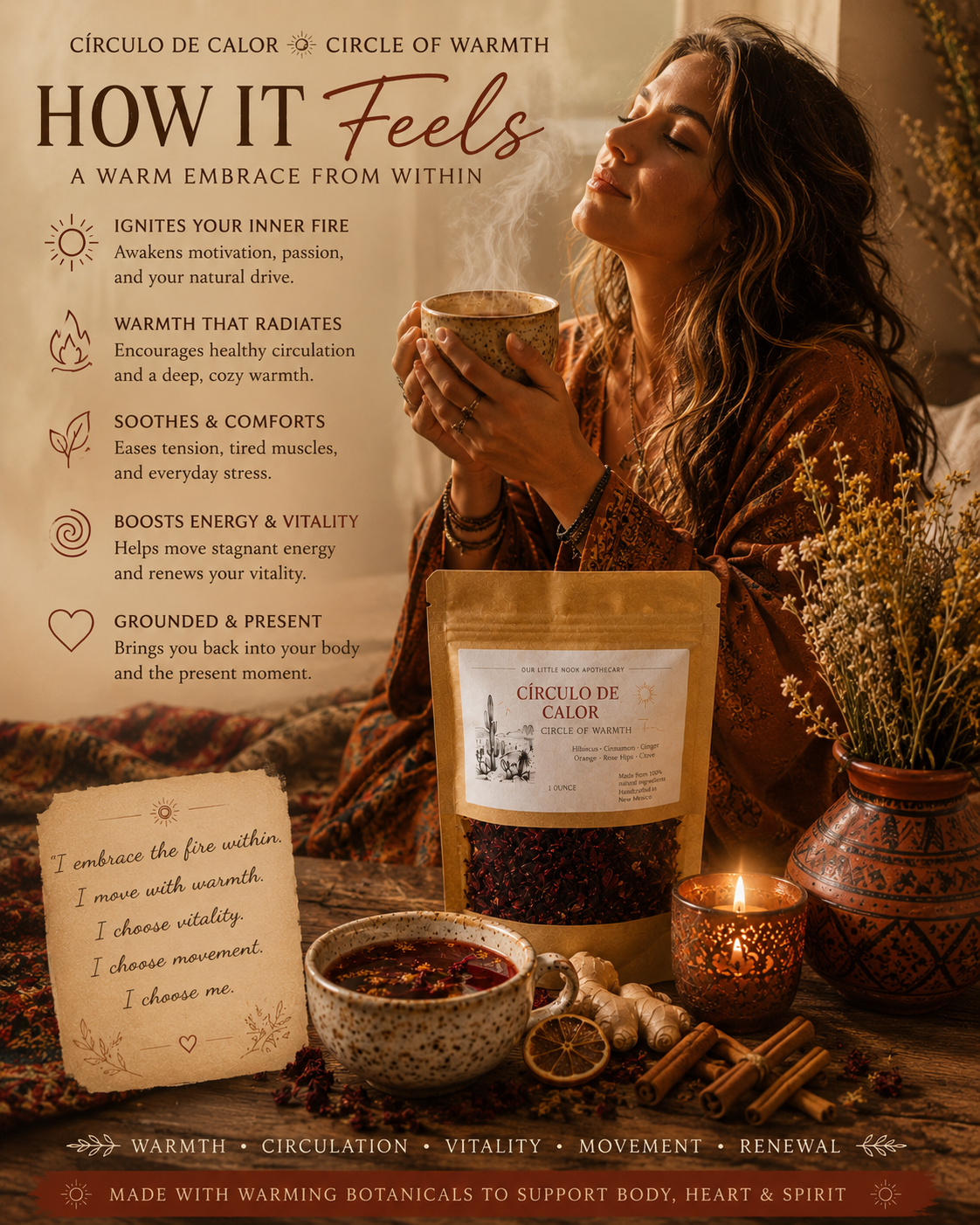 Círculo de Calor (Circle of Warmth) Tea Blend | South Wind Ritual Tea