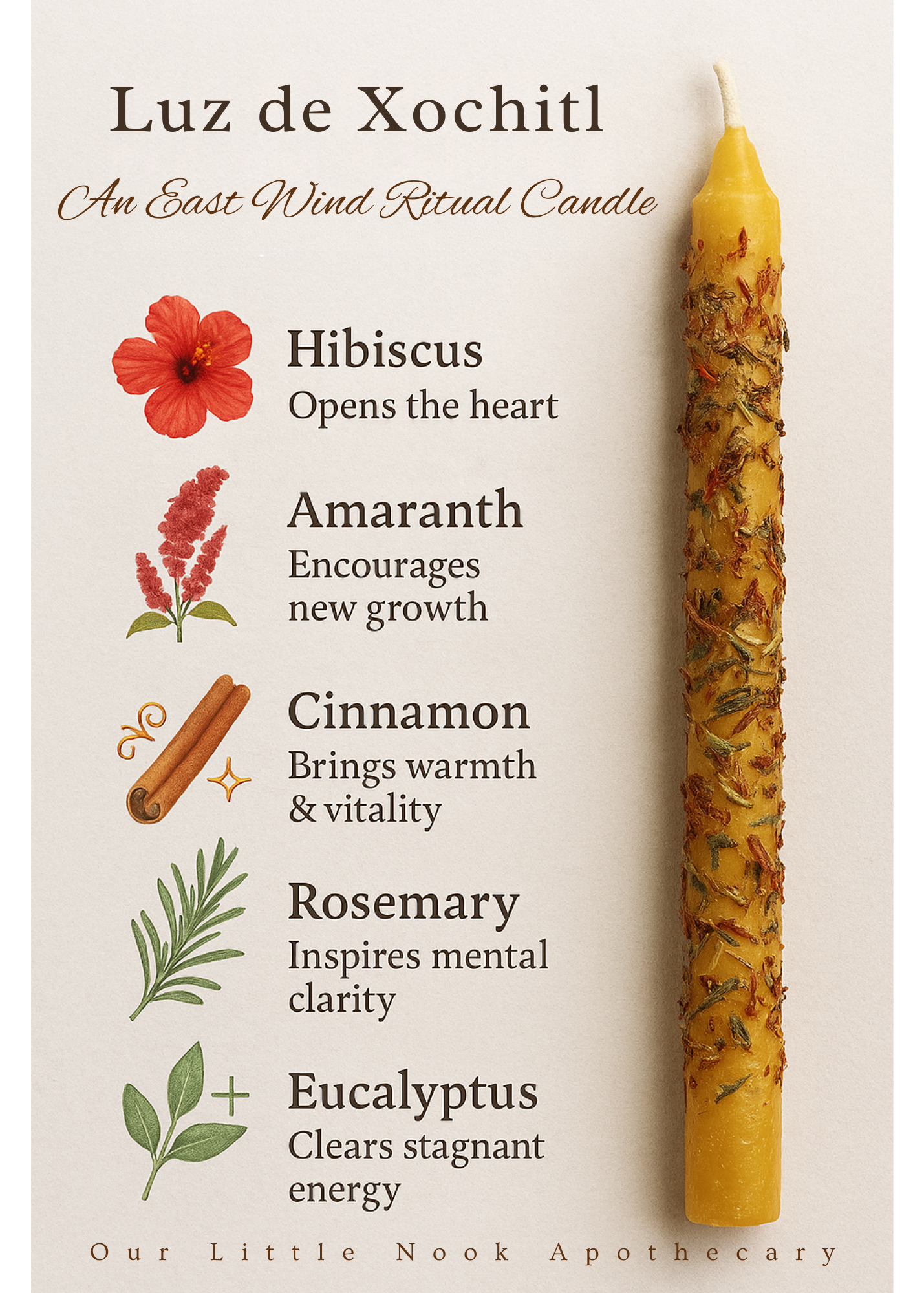 Luz de Xochitl Candle (Light of the Sacred Flower)