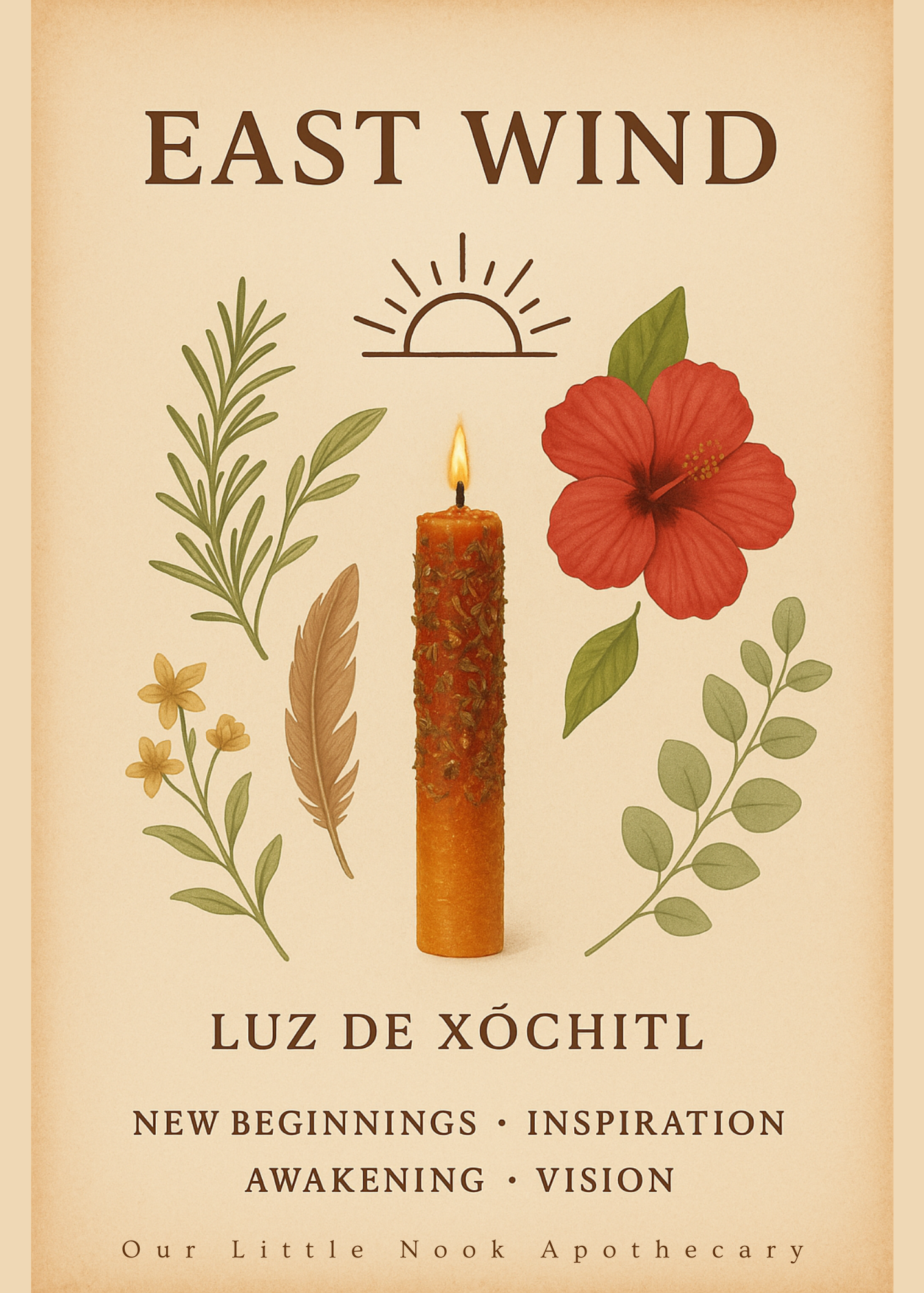 Luz de Xochitl Candle (Light of the Sacred Flower)
