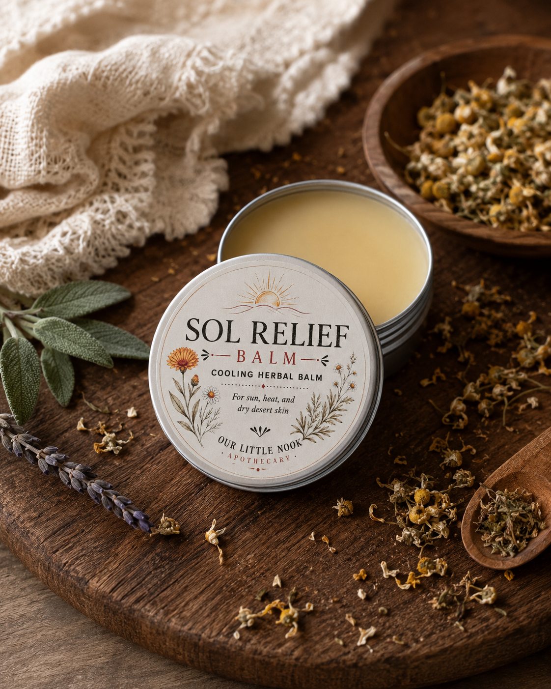 Sol Relief Balm - Cooling Herbal Balm