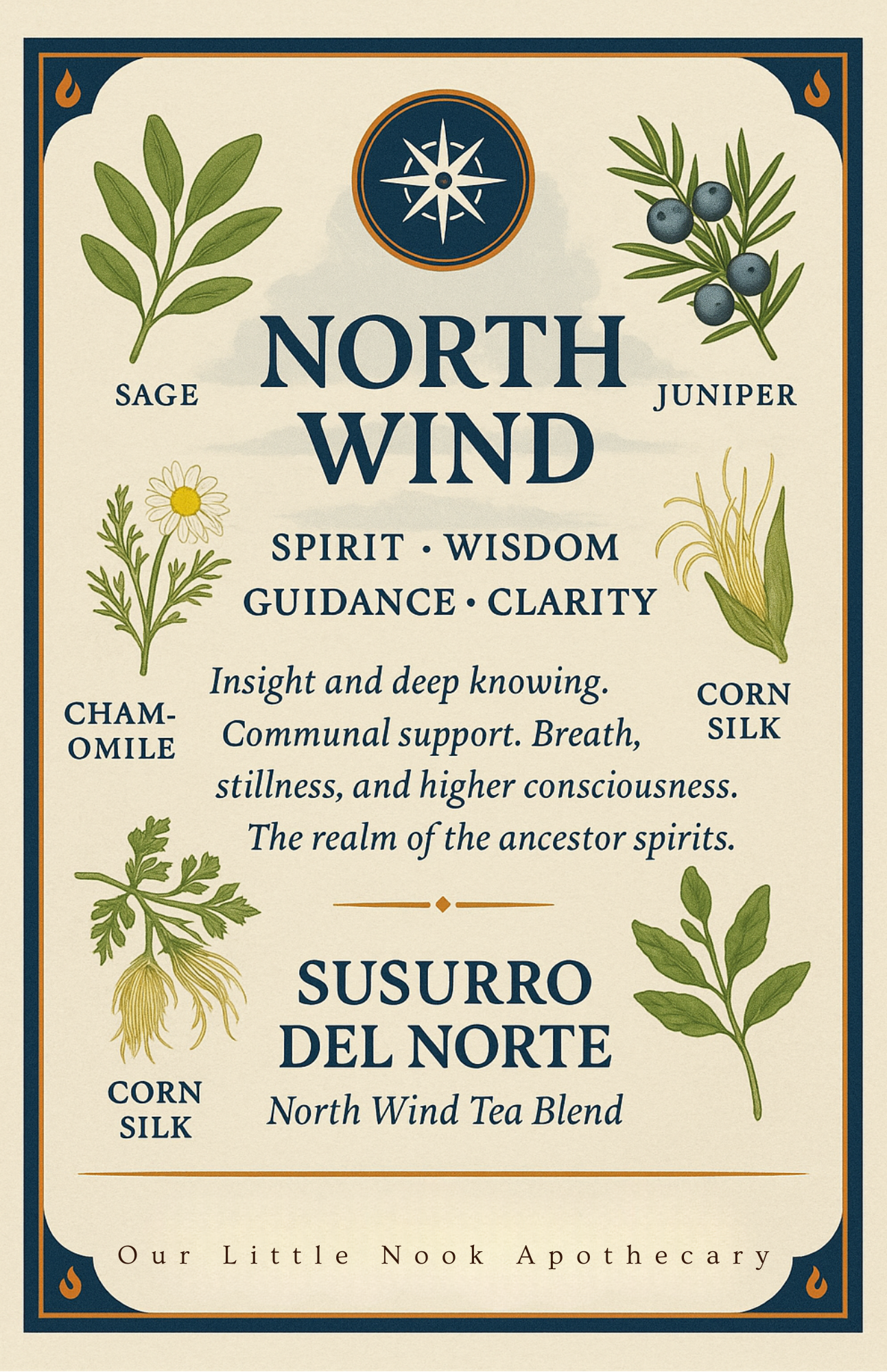 North Wind ritual tea with desert herbs.