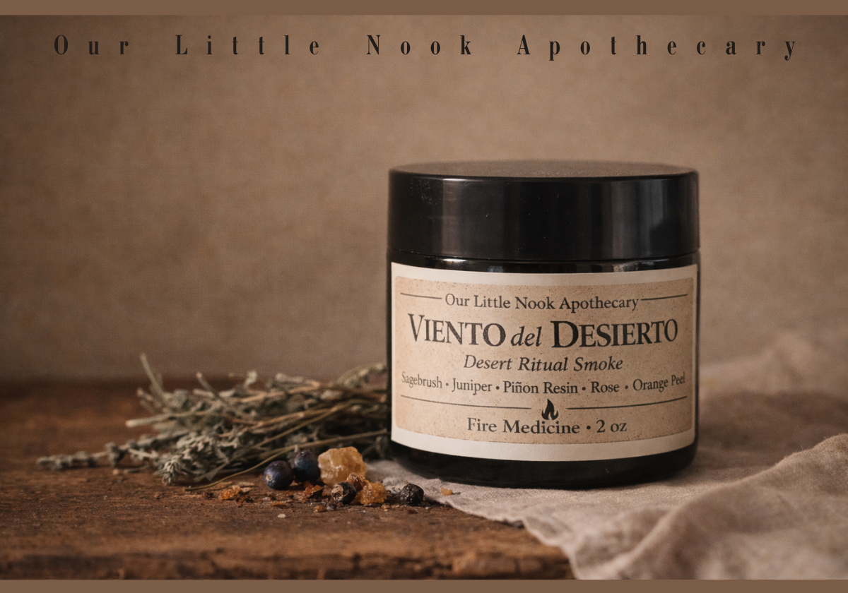 Jar of Viento del Desierto from Our Little Nook Apothecary